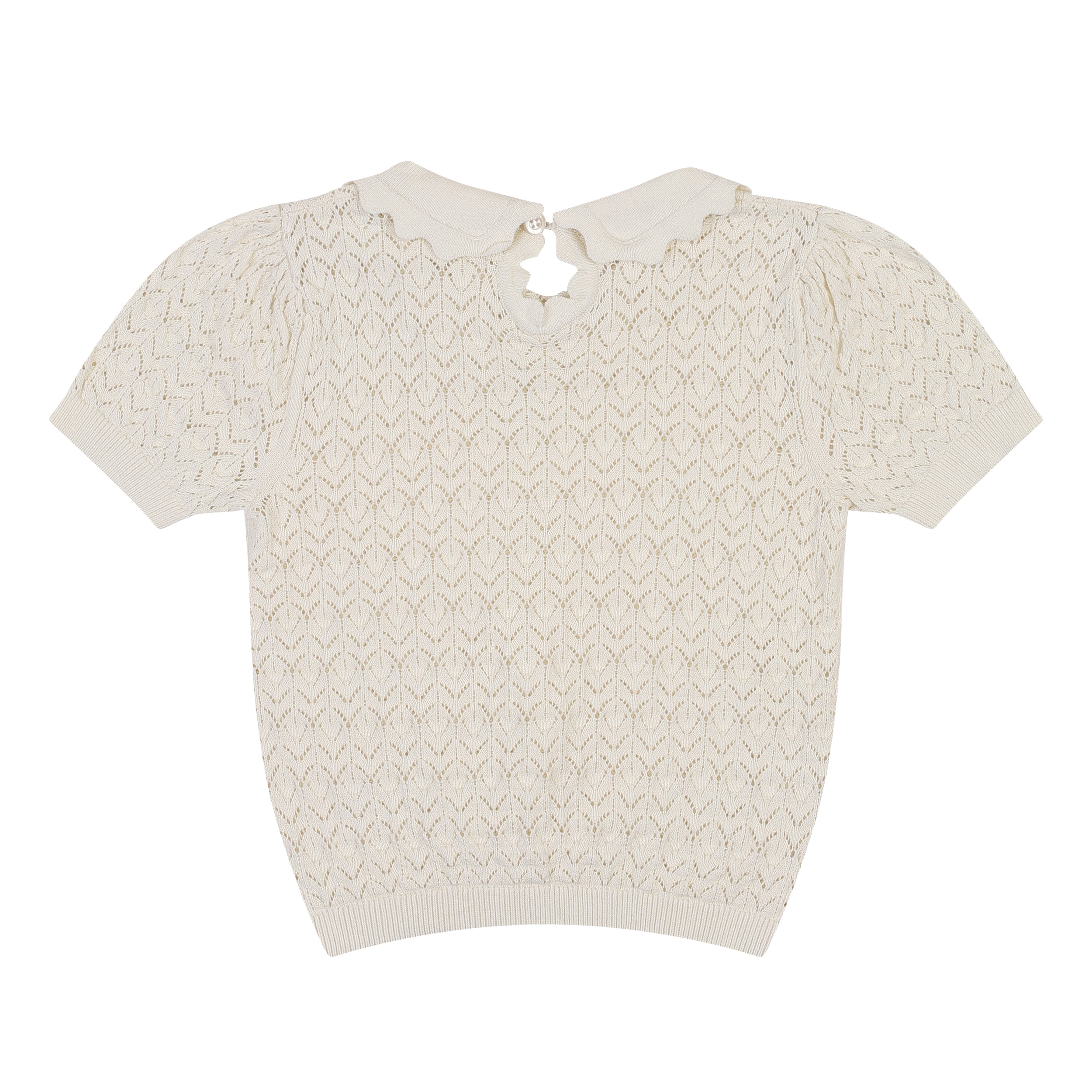 Ali Hollow Knit Short Sleeve Knit Top-T-Shirt - Kids-ToTo Heros-