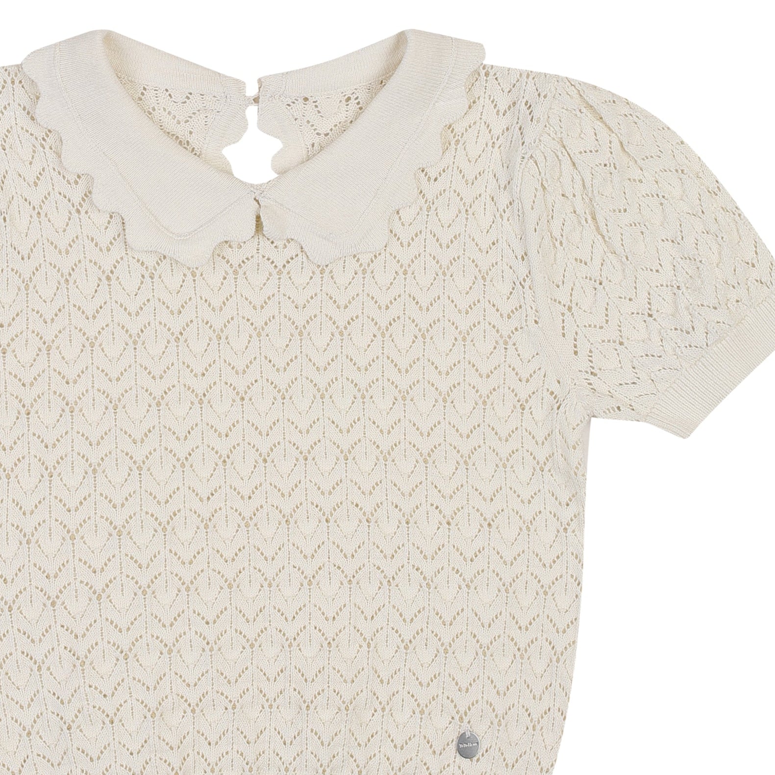 Ali Hollow Knit Short Sleeve Knit Top-T-Shirt - Kids-ToTo Heros-