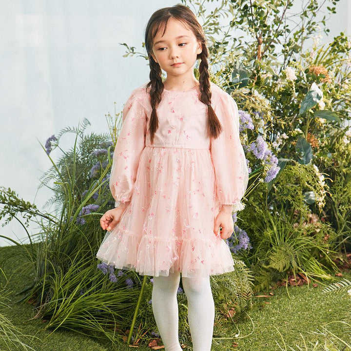 Alice Embroidery Tulle Dress-Dress - Kids-ToTo Heros-ToTo Heros l Premium Children's Clothing