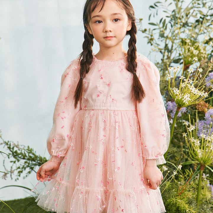 Alice Embroidery Tulle Dress-Dress - Kids-ToTo Heros-ToTo Heros l Premium Children's Clothing