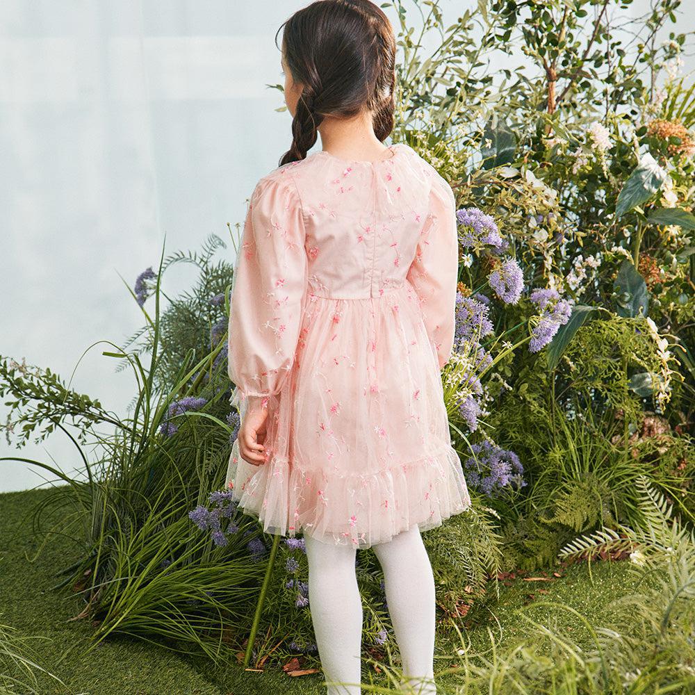 Alice Embroidery Tulle Dress-Dress - Kids-ToTo Heros-ToTo Heros l Premium Children's Clothing