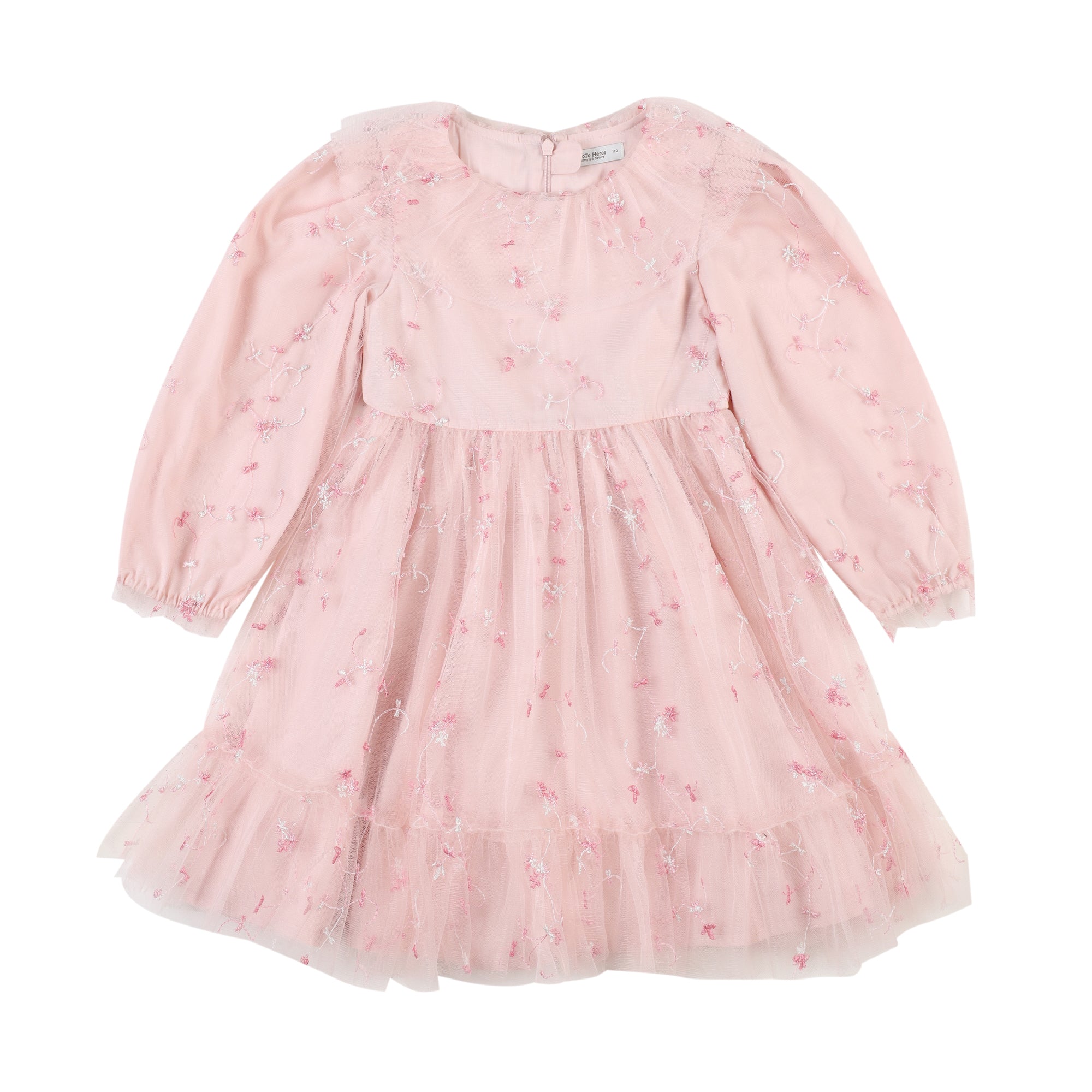 Alice Embroidery Tulle Dress-Dress - Kids-ToTo Heros-ToTo Heros l Premium Children's Clothing