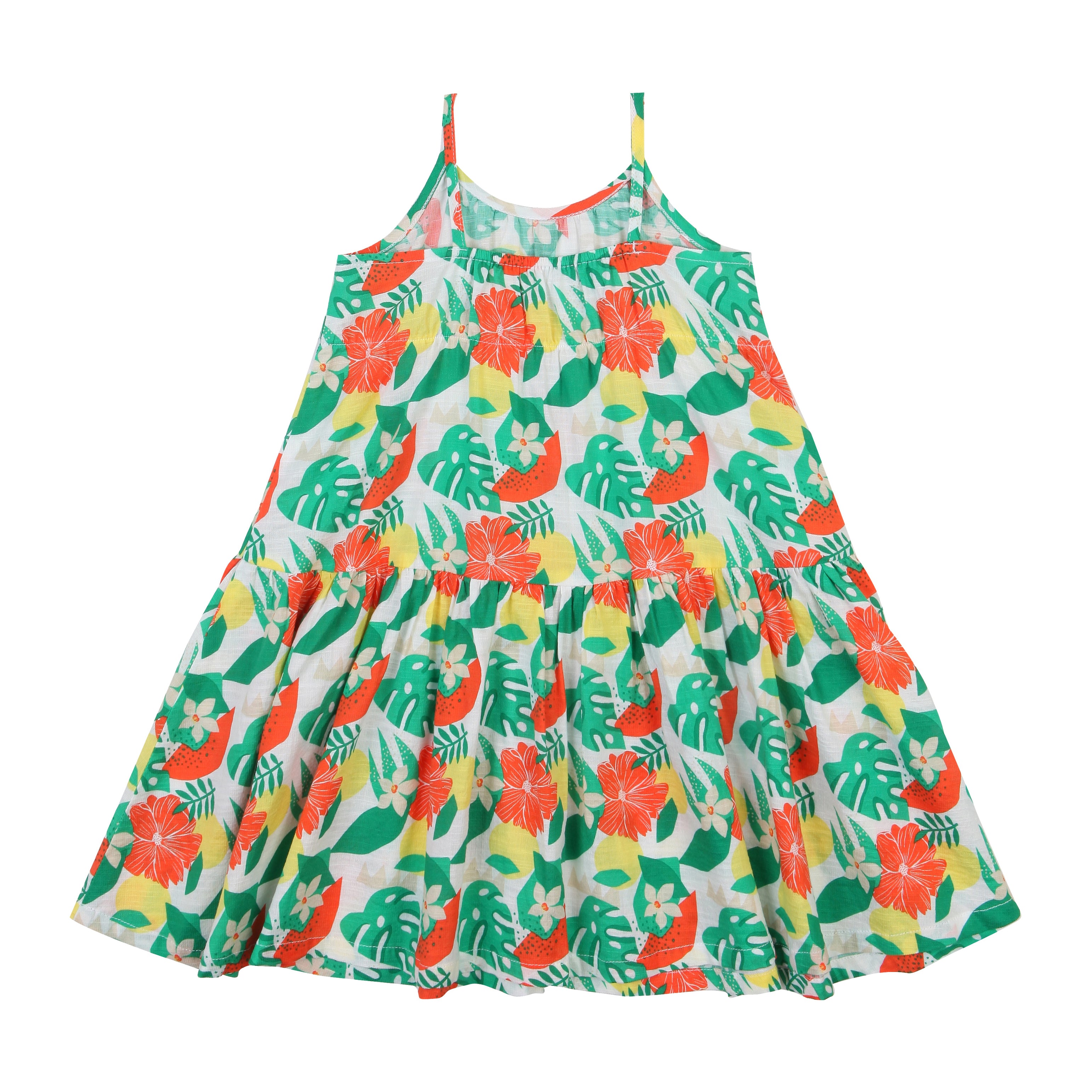 Aloha Floral Print Summer Tank Cami Dress-Dress - Kids-ToTo Heros-