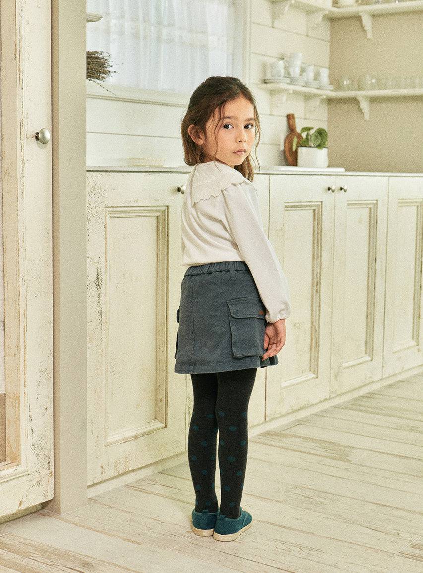 Angela Lace Collar Balloon Sleeve Blouse-Button Down Shirt - Kids-ToTo Heros-ToTo Heros l Premium Children's Clothing
