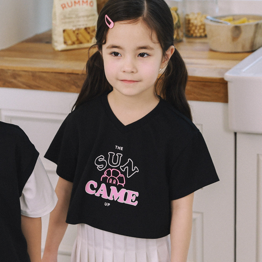 Aya Cropped Mesh T-Shirt & Pleated Tank Dress Set-Top & Skirt Set - Kids-ToTo Heros-