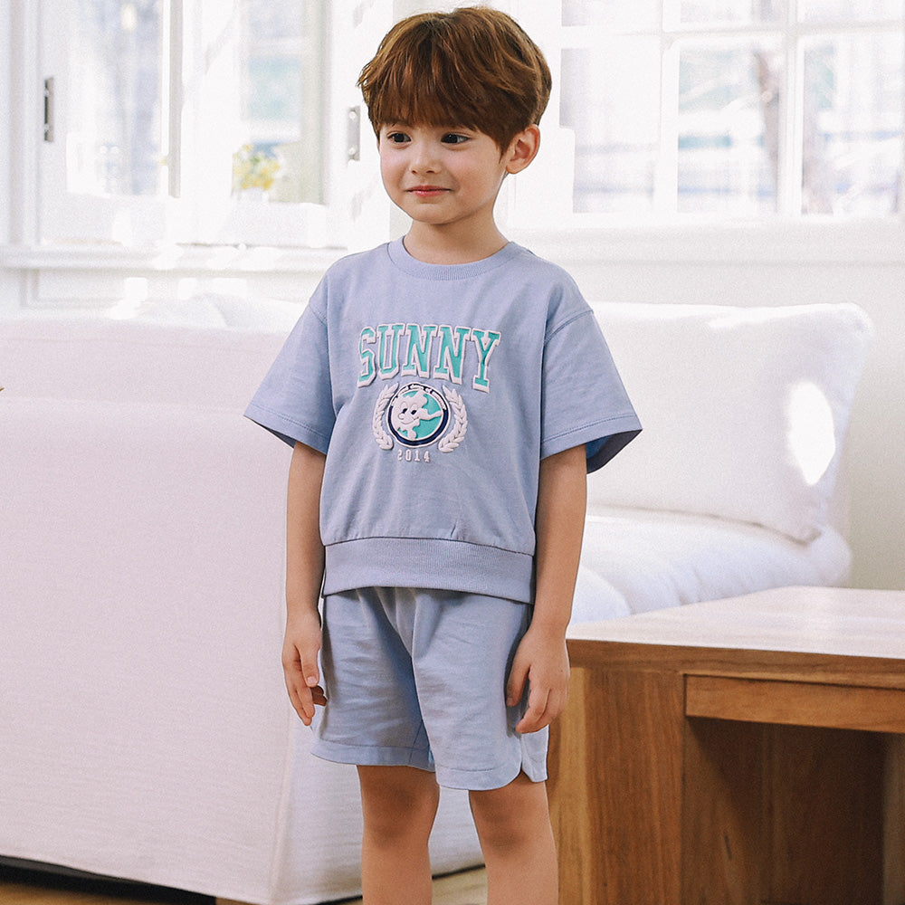 Bonnie Graphic Top & Curved Hem Shorts Set-Top & Skirt Set - Kids-ToTo Heros-