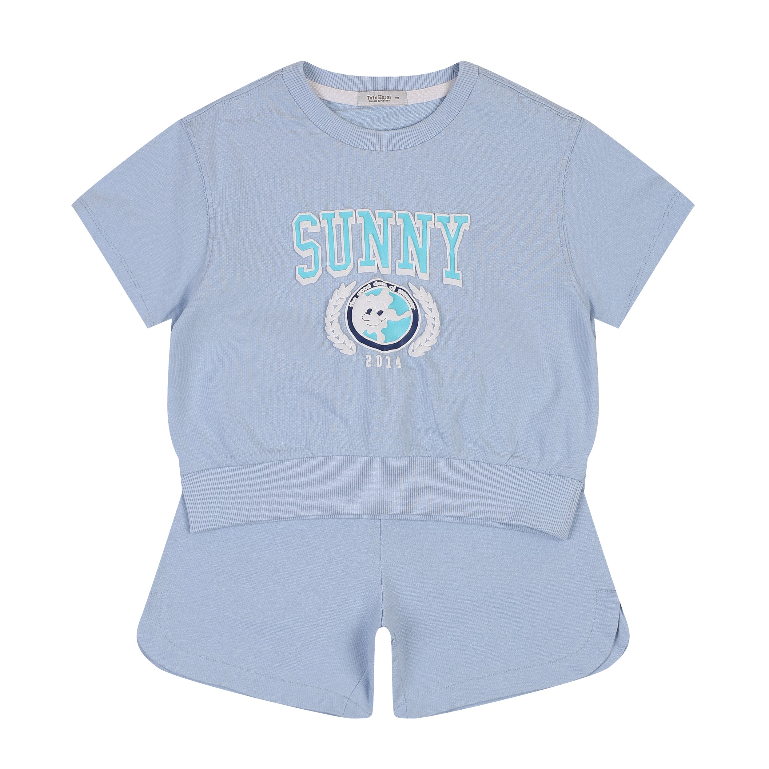 Bonnie Graphic Top & Curved Hem Shorts Set-Top & Skirt Set - Kids-ToTo Heros-