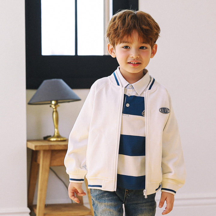 Brady Embroidery Bomber Jacket-Jacket - Kids-ToTo Heros-ToTo Heros l Premium Children's Clothing