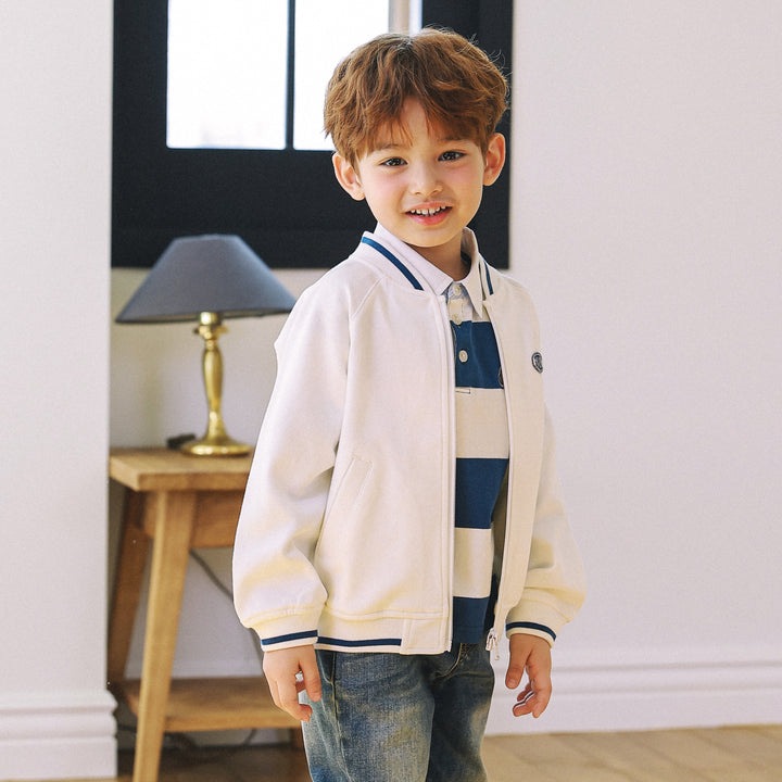 Brady Embroidery Bomber Jacket-Jacket - Kids-ToTo Heros-ToTo Heros l Premium Children's Clothing