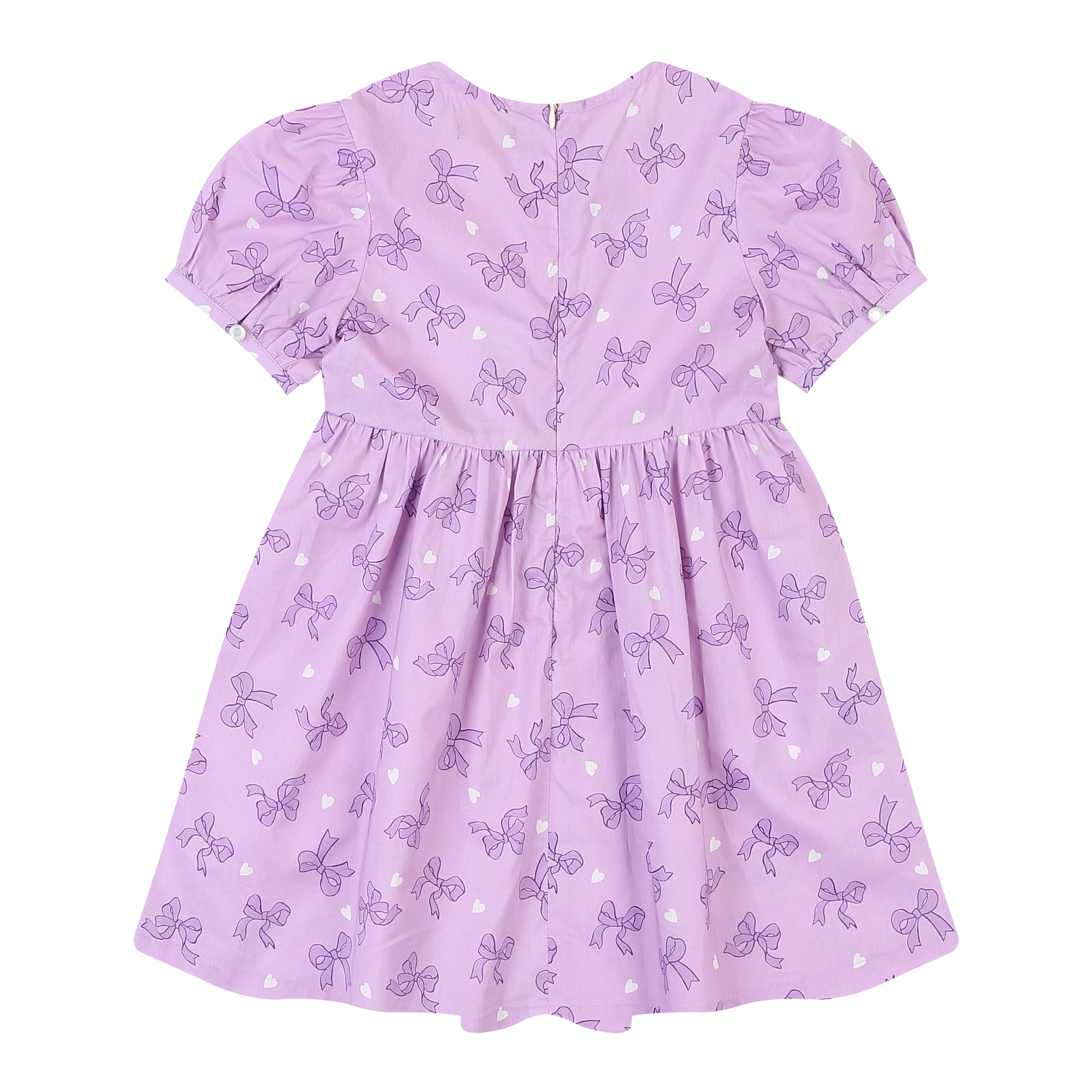 Brianna Round Neck Balloon Sleeve Summer Vacation Dress-Dress - Kids-ToTo Heros-