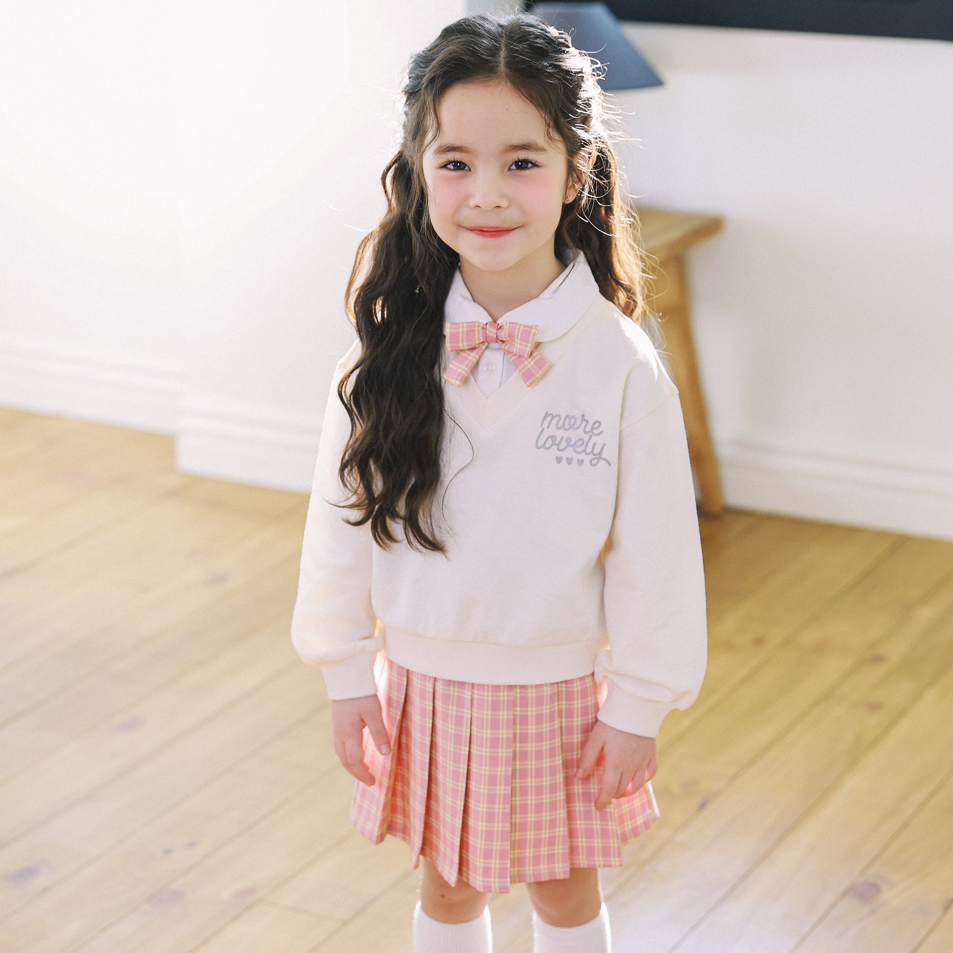 Cheerup Collared Shirt Layered Top with Bow