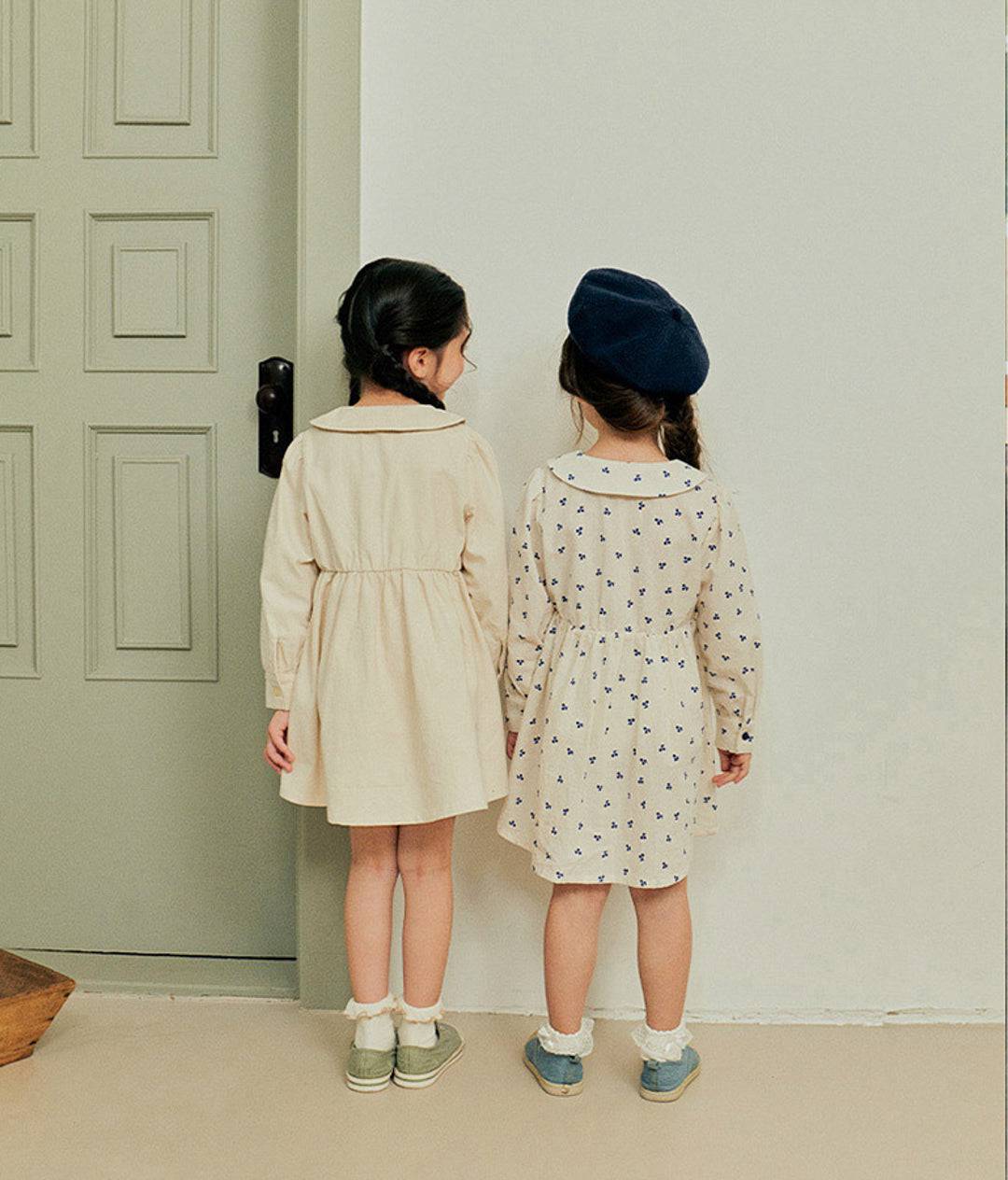 Cherry Collared Dress-Dress - Kids-ToTo Heros-ToTo Heros l Premium Children's Clothing