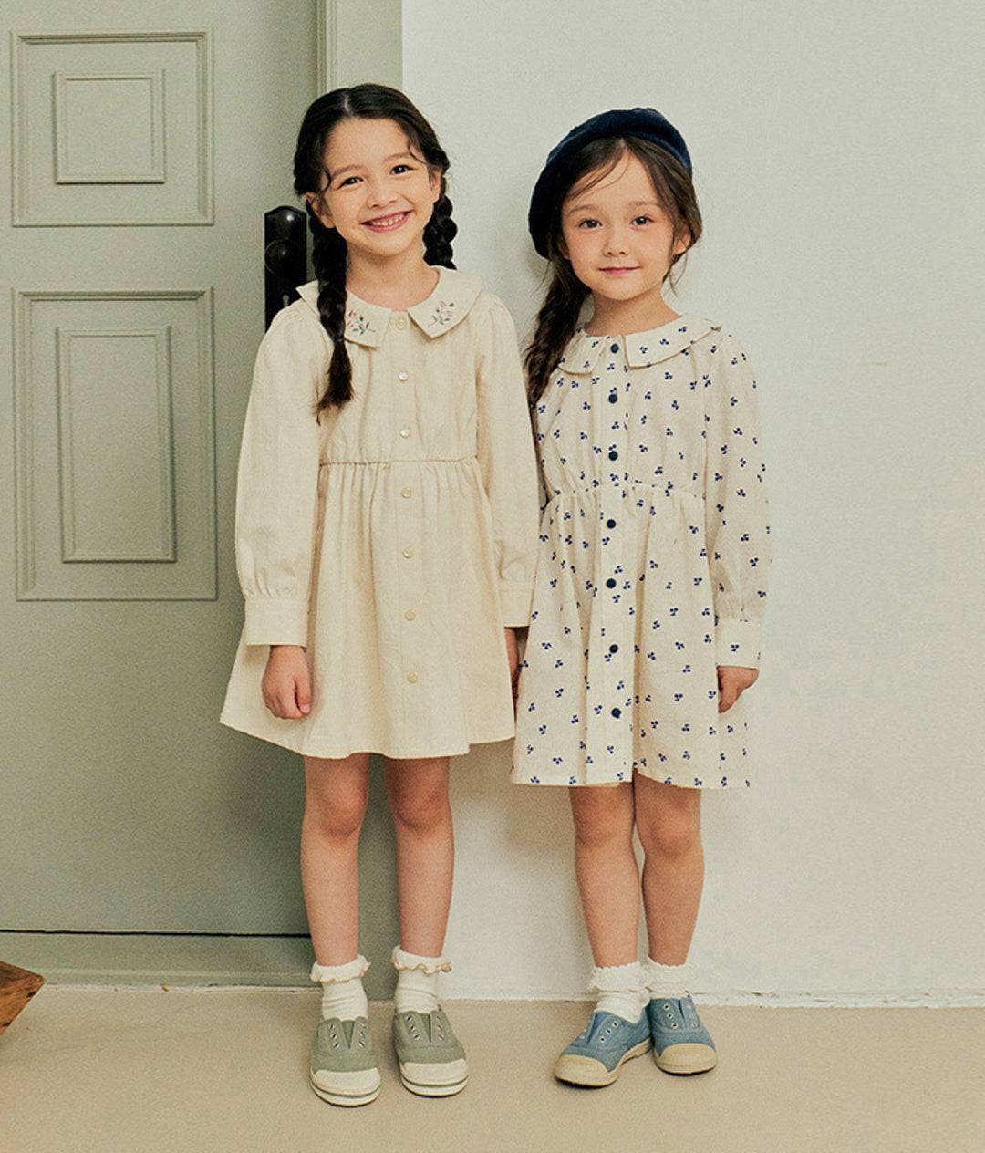 Cherry Collared Dress-Dress - Kids-ToTo Heros-ToTo Heros l Premium Children's Clothing