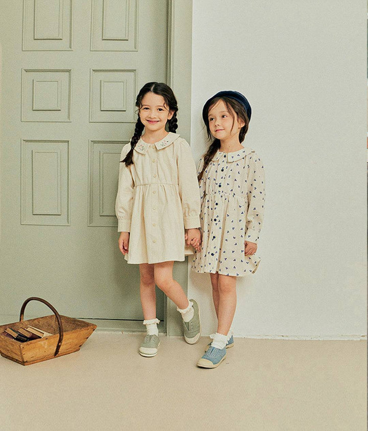 Cherry Collared Dress-Dress - Kids-ToTo Heros-ToTo Heros l Premium Children's Clothing