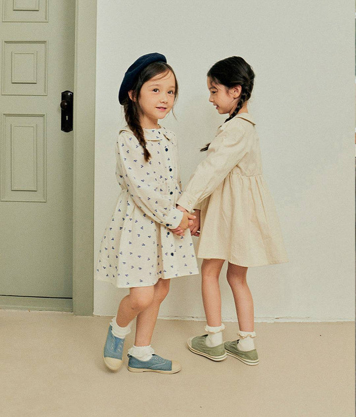 Cherry Collared Dress-Dress - Kids-ToTo Heros-ToTo Heros l Premium Children's Clothing