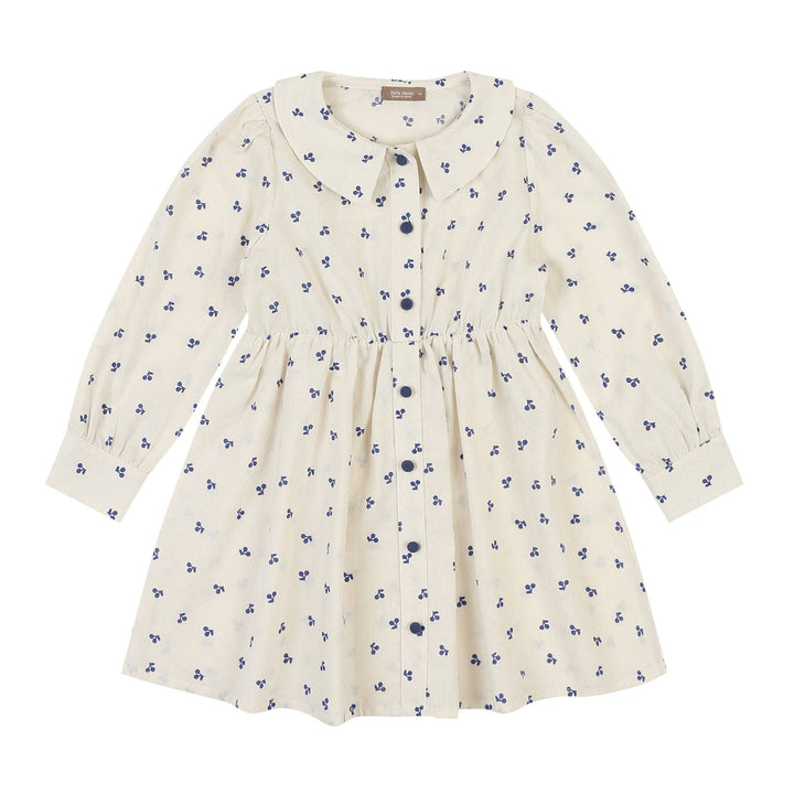 Cherry Collared Dress-Dress - Kids-ToTo Heros-Cream-XXS-ToTo Heros l Premium Children's Clothing