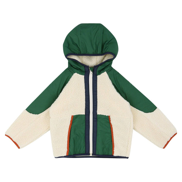 Color Contrast Fleece Hooded Jacket-Jacket - Kids-ToTo Heros-Ivory-XXS-ToTo Heros l Premium Children's Clothing