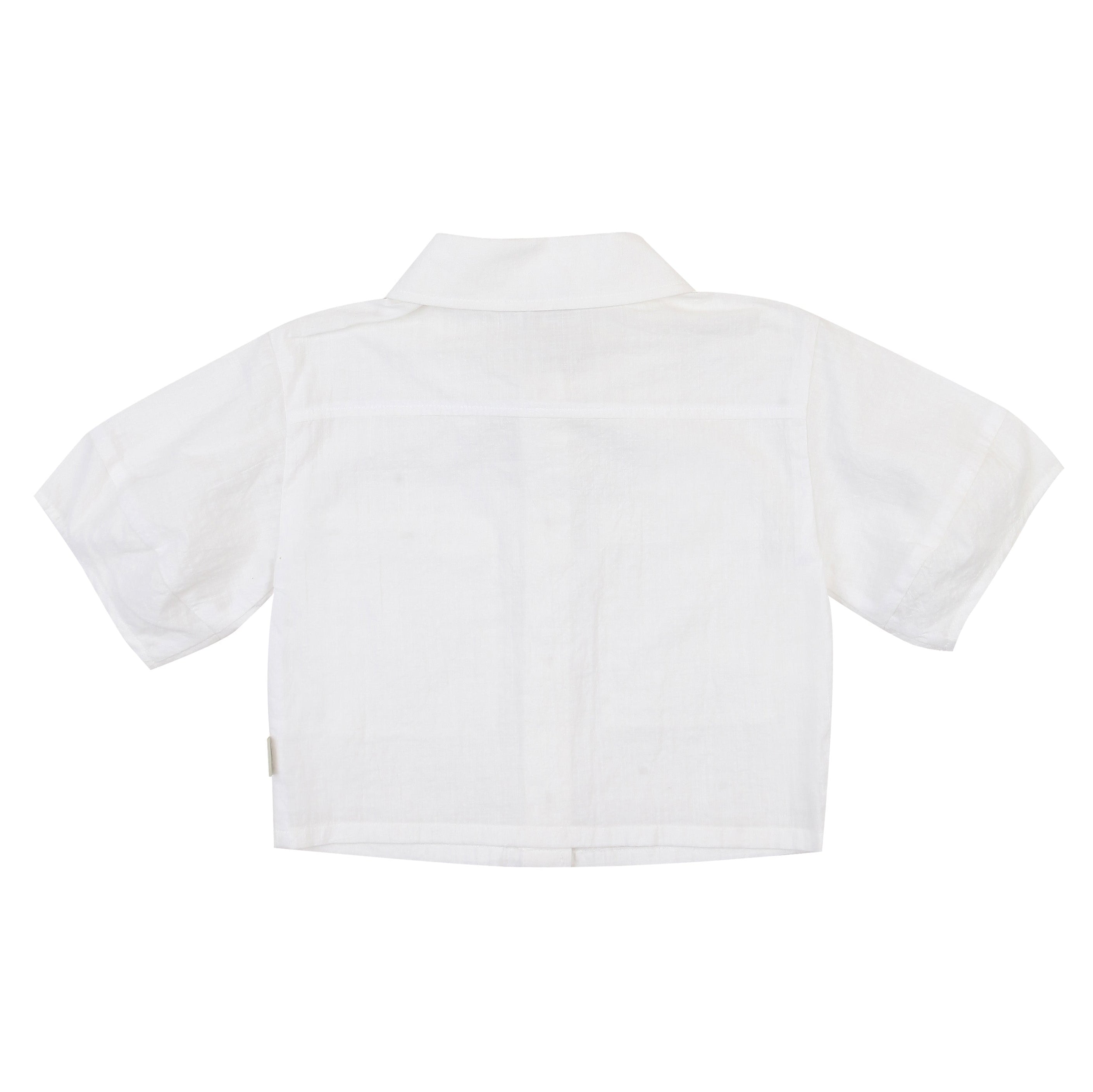 Cropped Oversized Pocket Button Down Shirt-Button Down Shirt - Kids-ToTo Heros-