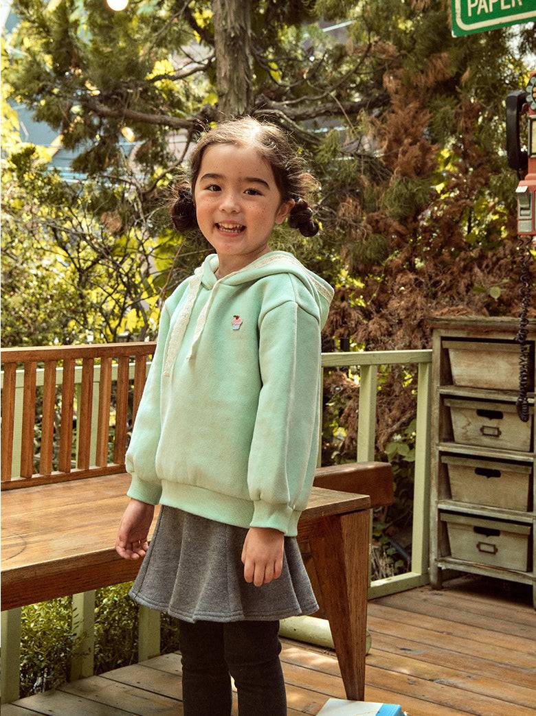 Cupcake Lace String Fleeced Hoodie-Hoodie - Kids-ToTo Heros-ToTo Heros l Premium Children's Clothing