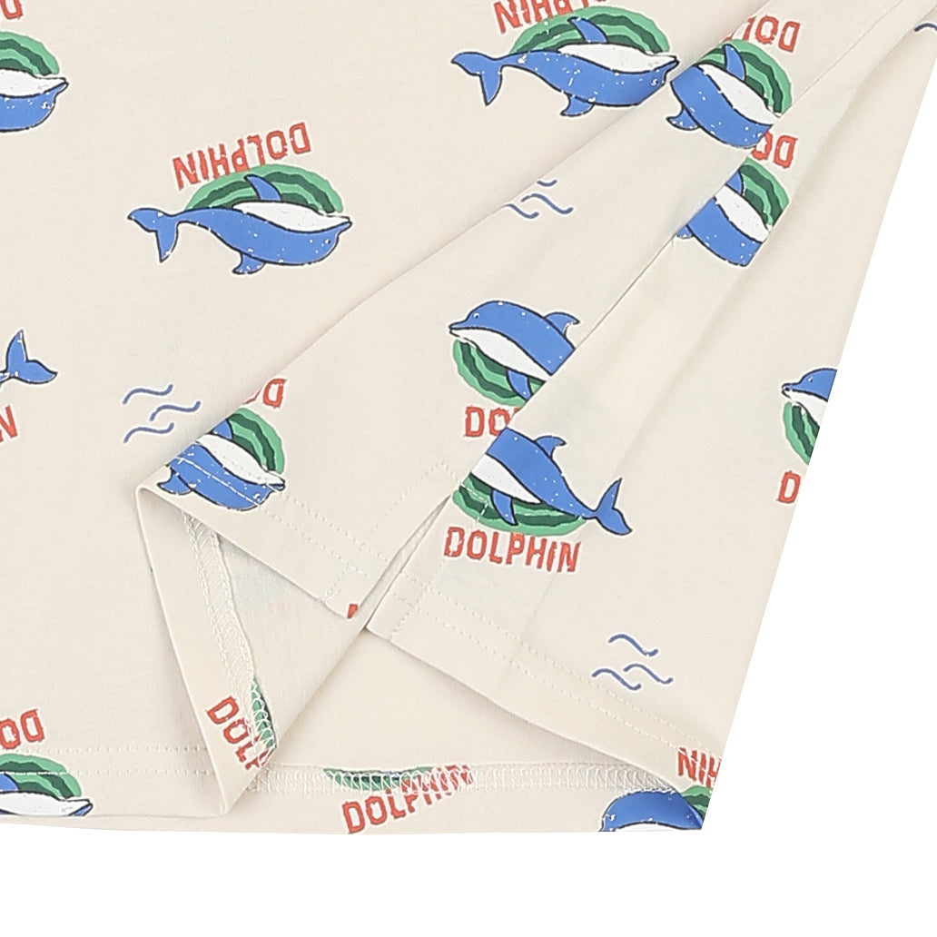 Dolphine Graphic Print Short Sleeve T-Shirt-T-Shirt - Kids-ToTo Heros-