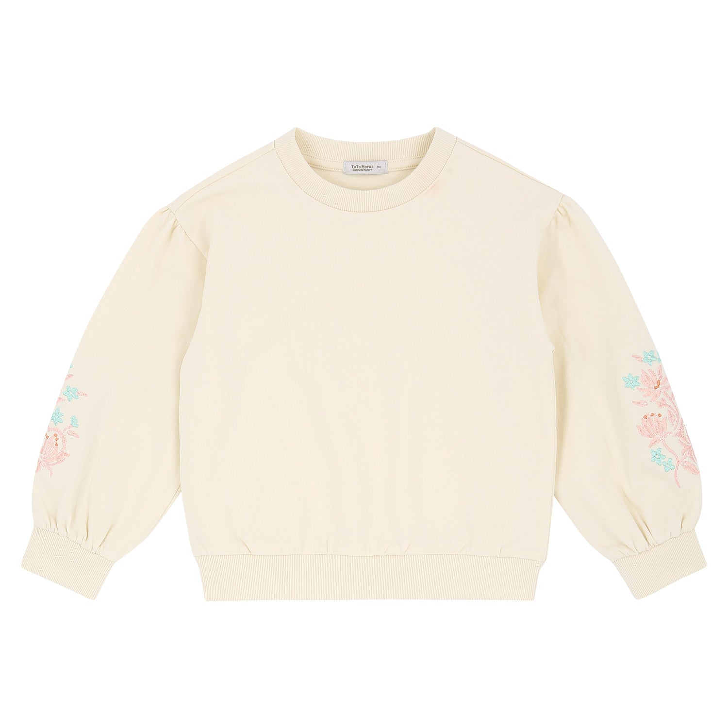 Ellie Floral Embroidery Sweatshirt-Sweatshirt - Kids-ToTo Heros-ToTo Heros l Premium Children's Clothing