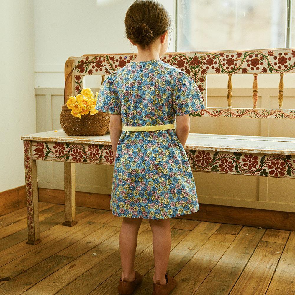 Elly All-Over Floral Print Dress with Fanny Pack-Dress - Kids-ToTo Heros-