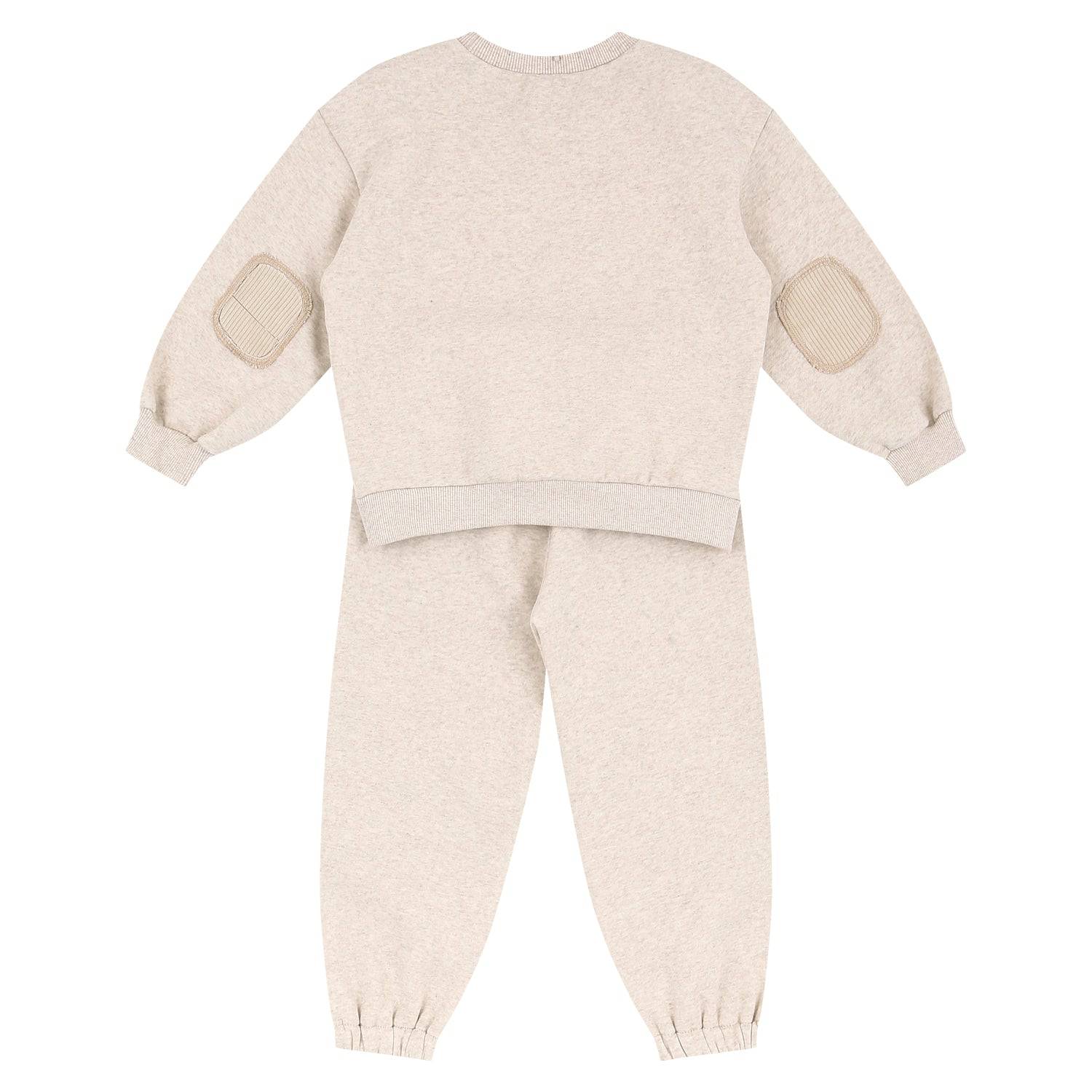 Evans Fleeced Sweatsuit Set with Elbow & Knee Patch-Top & Pant Set - Kids-ToTo Heros-ToTo Heros l Premium Children's Clothing