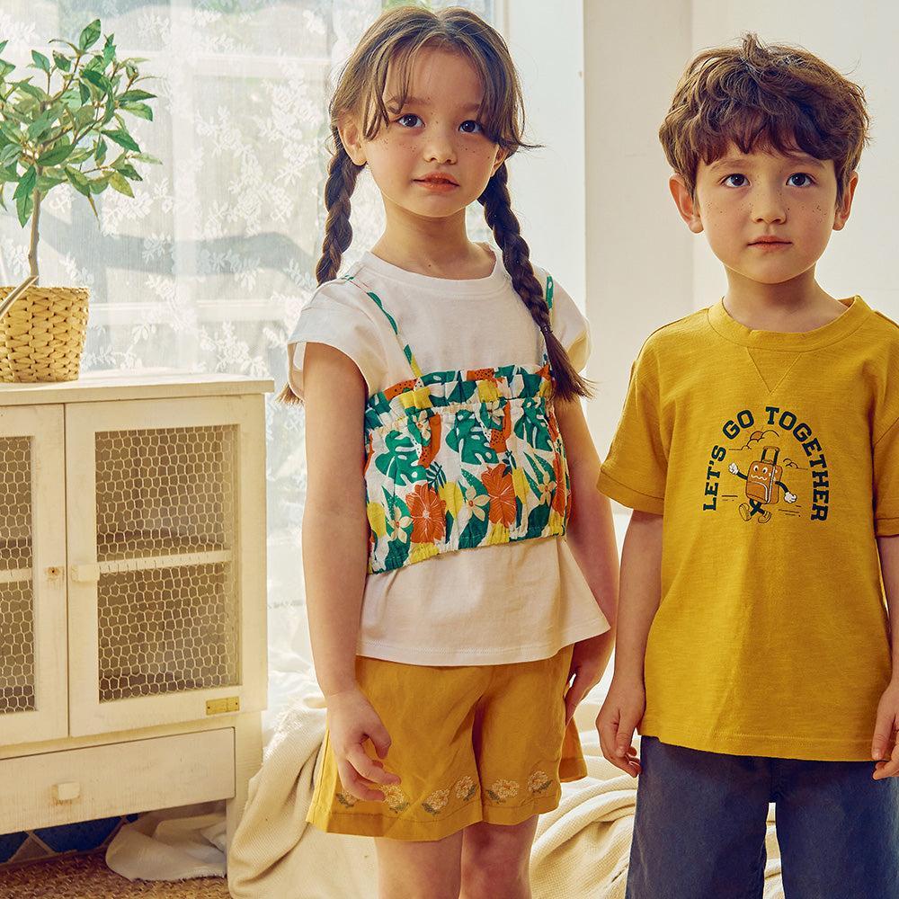 Floral-Graphic Print Cami Layered Tank Top-T-Shirt - Kids-ToTo Heros-