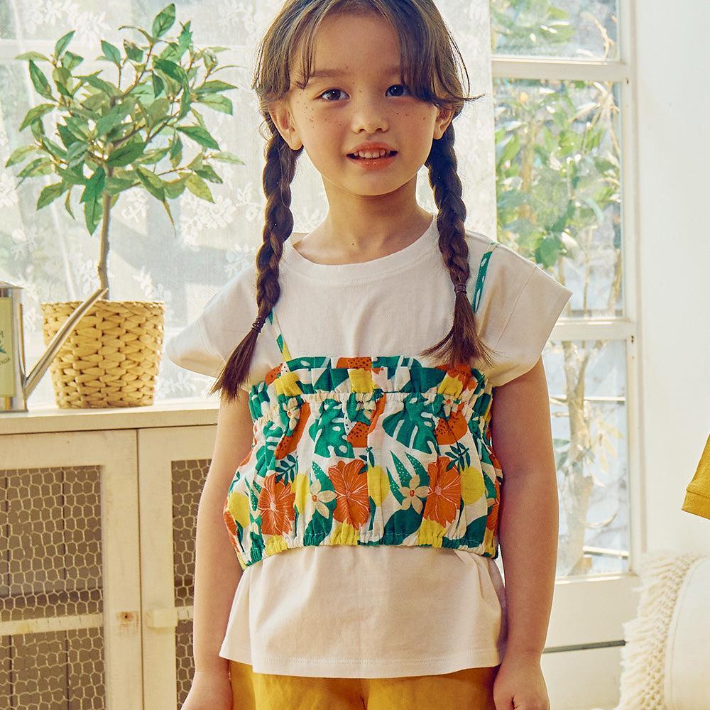 Floral-Graphic Print Cami Layered Tank Top-T-Shirt - Kids-ToTo Heros-