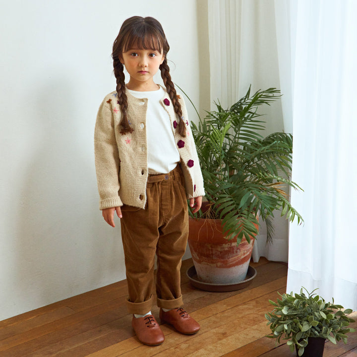 Floras Embroidery Knit Cardigan-Cardigan - Kids-ToTo Heros-ToTo Heros l Premium Children's Clothing