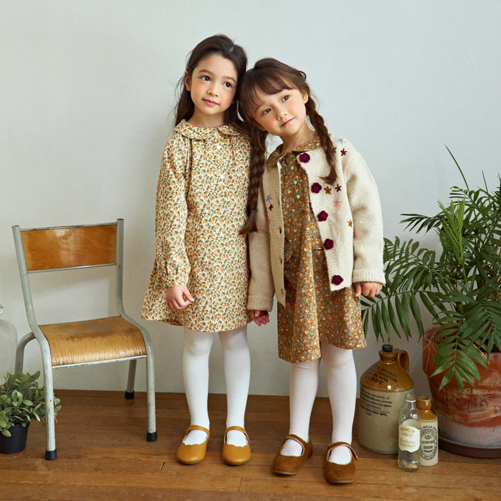 Floras Embroidery Knit Cardigan-Cardigan - Kids-ToTo Heros-ToTo Heros l Premium Children's Clothing