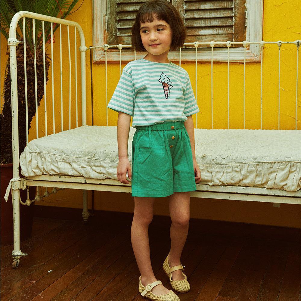 Forest Button Front Pull-On Shorts-Shorts - Kids-ToTo Heros-