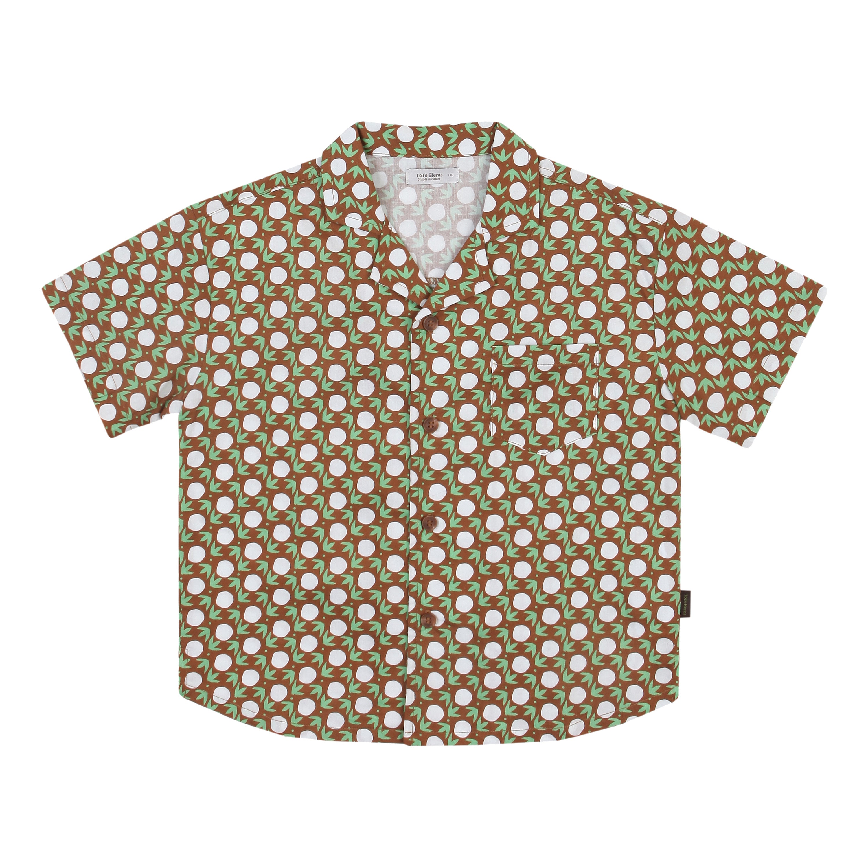 Forest Graphic Pattern Button Down Short Sleeve Shirt-Button Down Shirt - Kids-ToTo Heros-