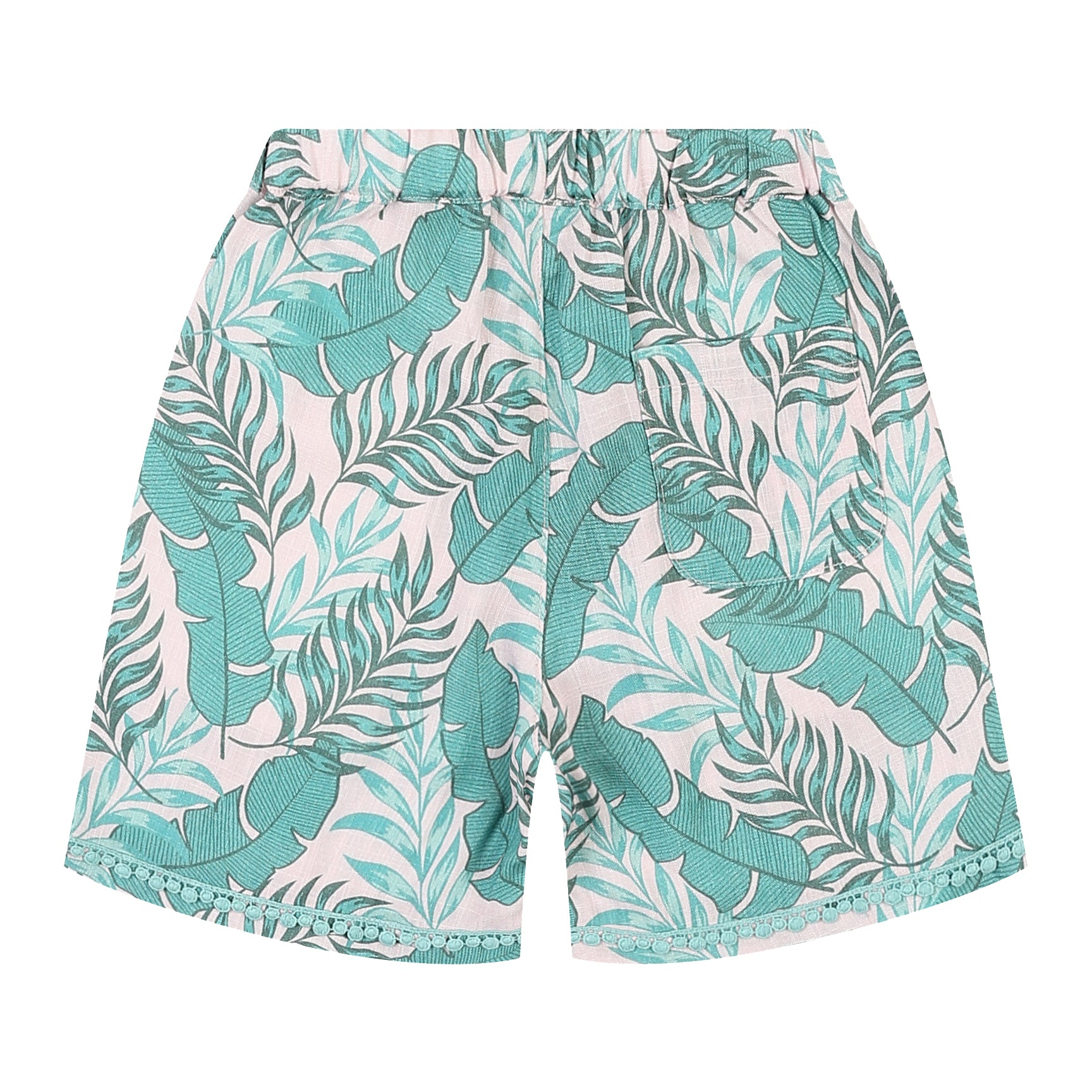 Forest Leafy Print Ruffled Hem Angel Sleeve Top & Shorts Set-Top & Skirt Set - Kids-ToTo Heros-