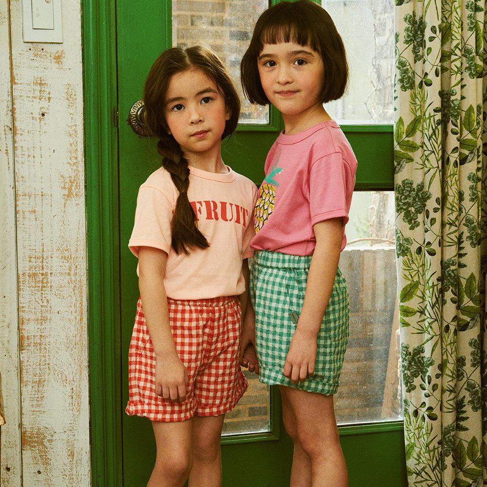 Gingham Check Pull-On Summer Shorts-Shorts - Kids-ToTo Heros-