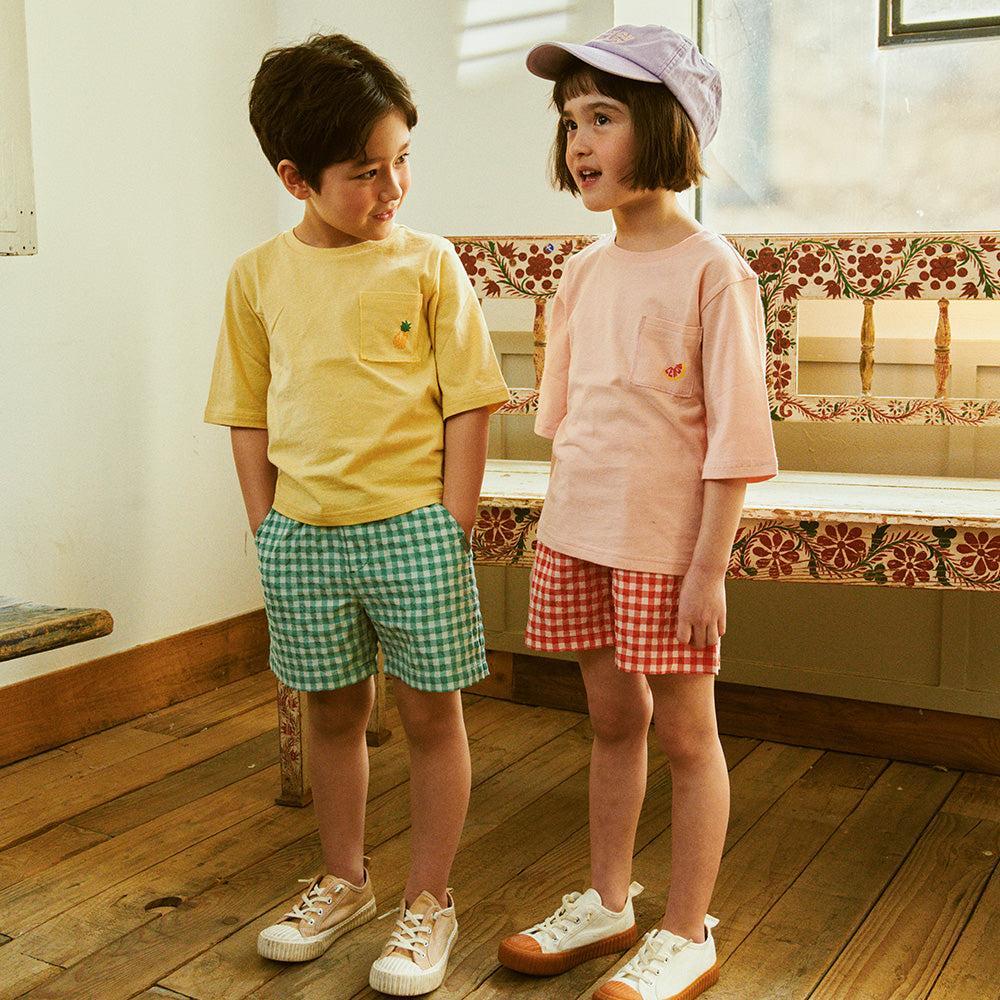 Gingham Check Pull-On Summer Shorts-Shorts - Kids-ToTo Heros-