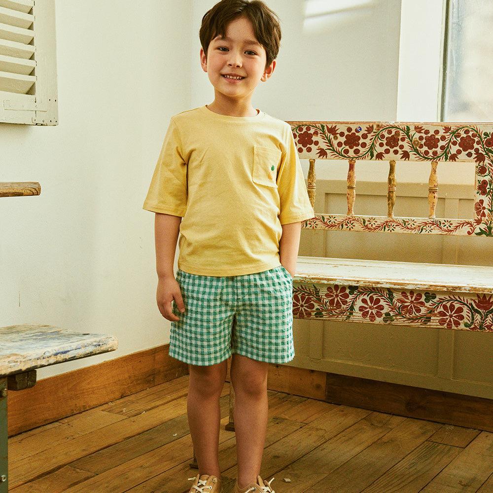 Gingham Check Pull-On Summer Shorts-Shorts - Kids-ToTo Heros-