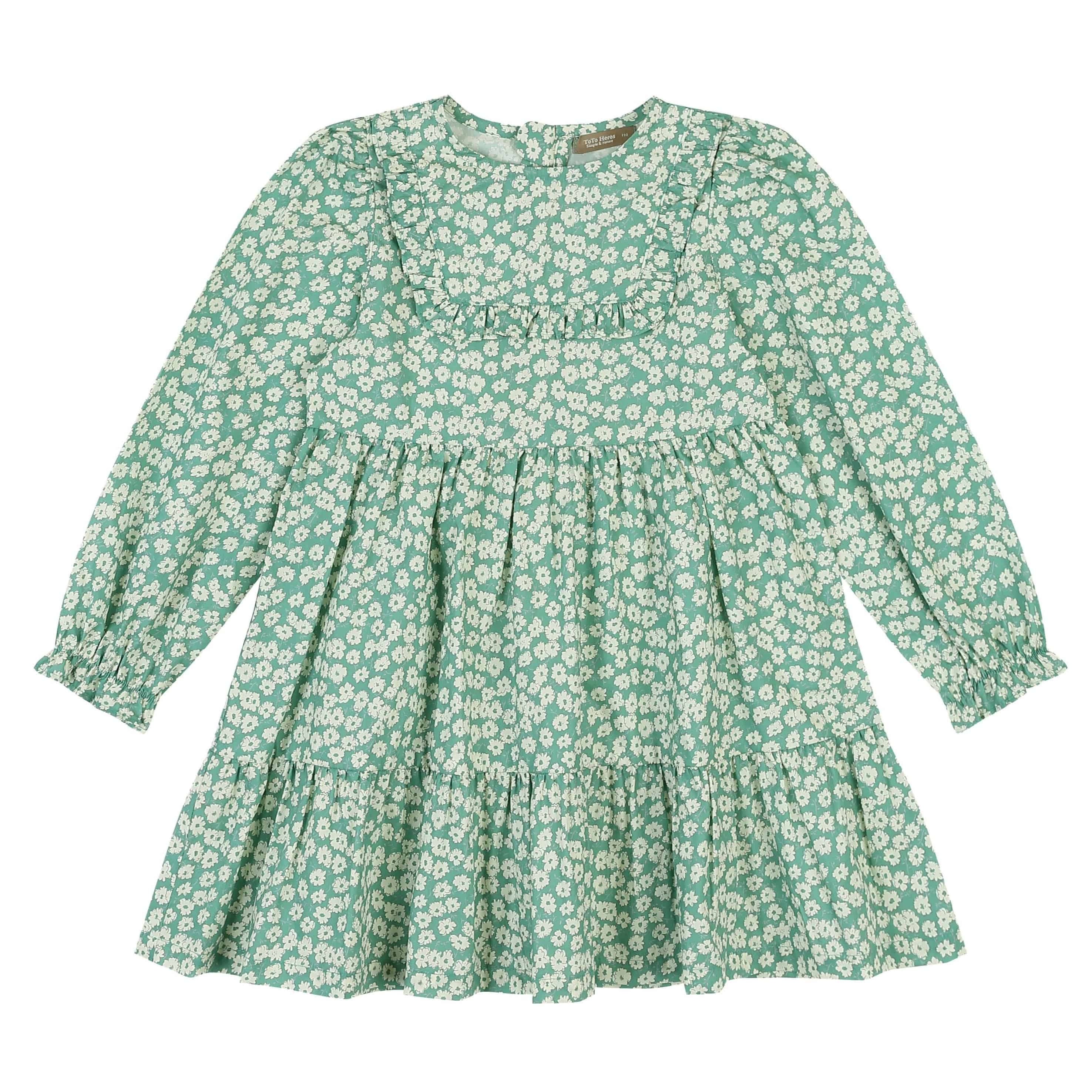 Green Floral Print Dress S Green Floral Print Dress S