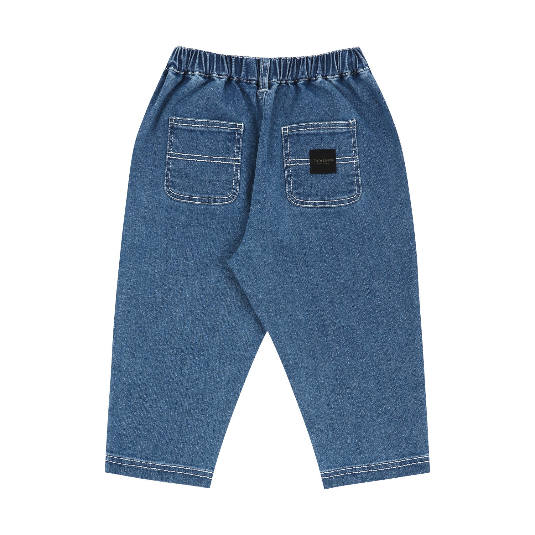 Hans Relaxed Fit Pull-On Denim Cropped Pants-Jeans - Kids-ToTo Heros-