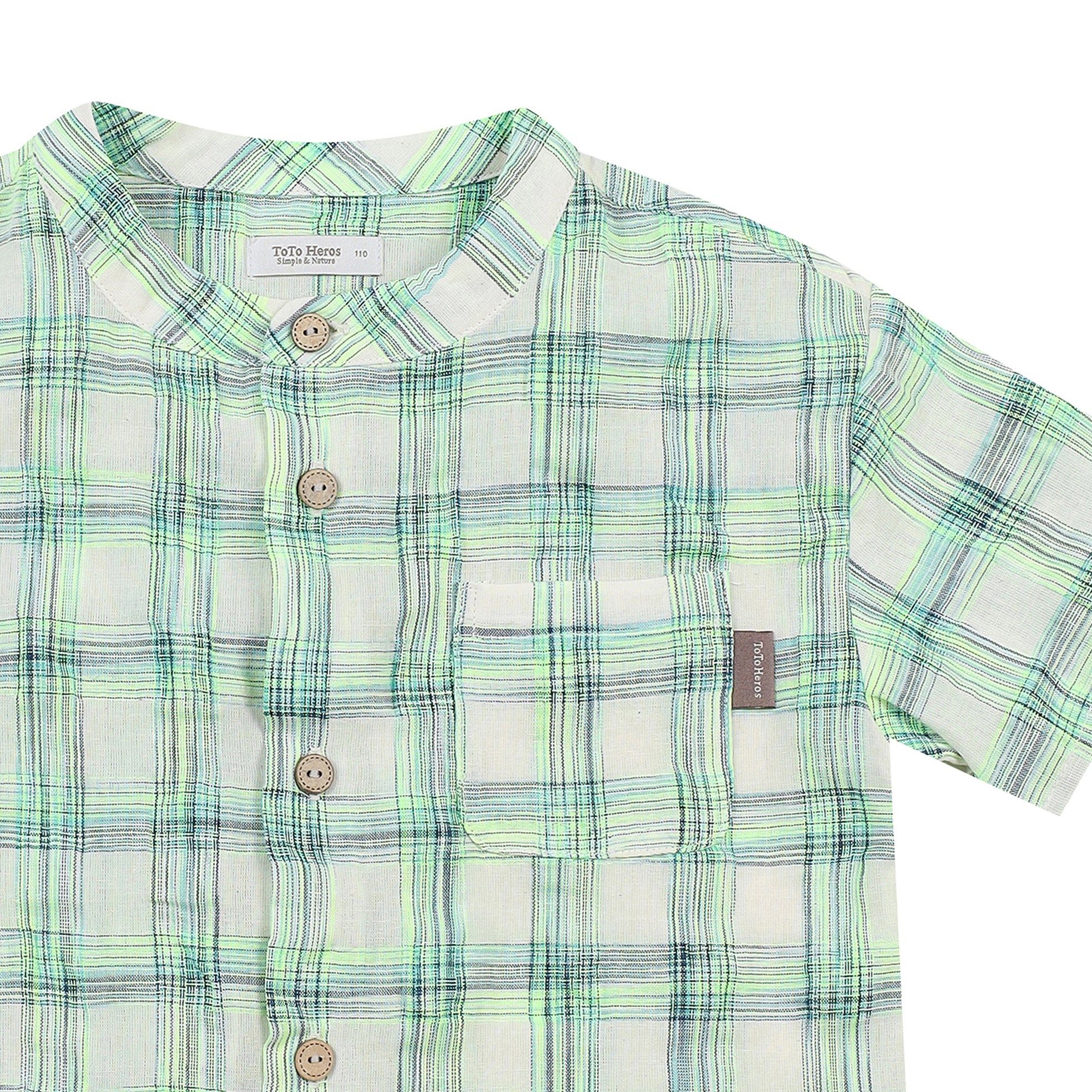 Holland Textured-Checkered Short Sleeve Top & Shorts Set-Top & Skirt Set - Kids-ToTo Heros-