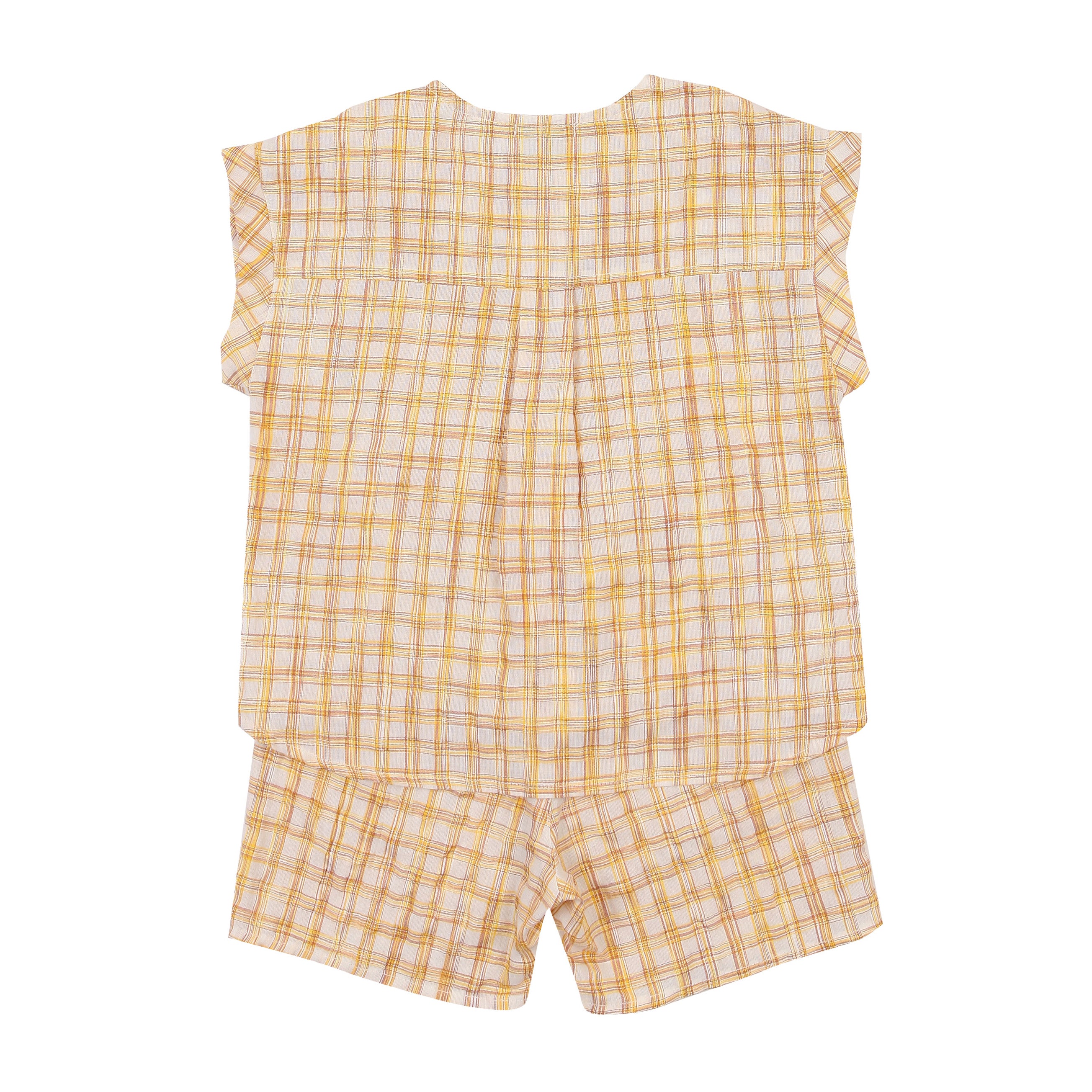 Holland Textured-Checkered Sleeveless Top & Shorts Set-Top & Skirt Set - Kids-ToTo Heros-