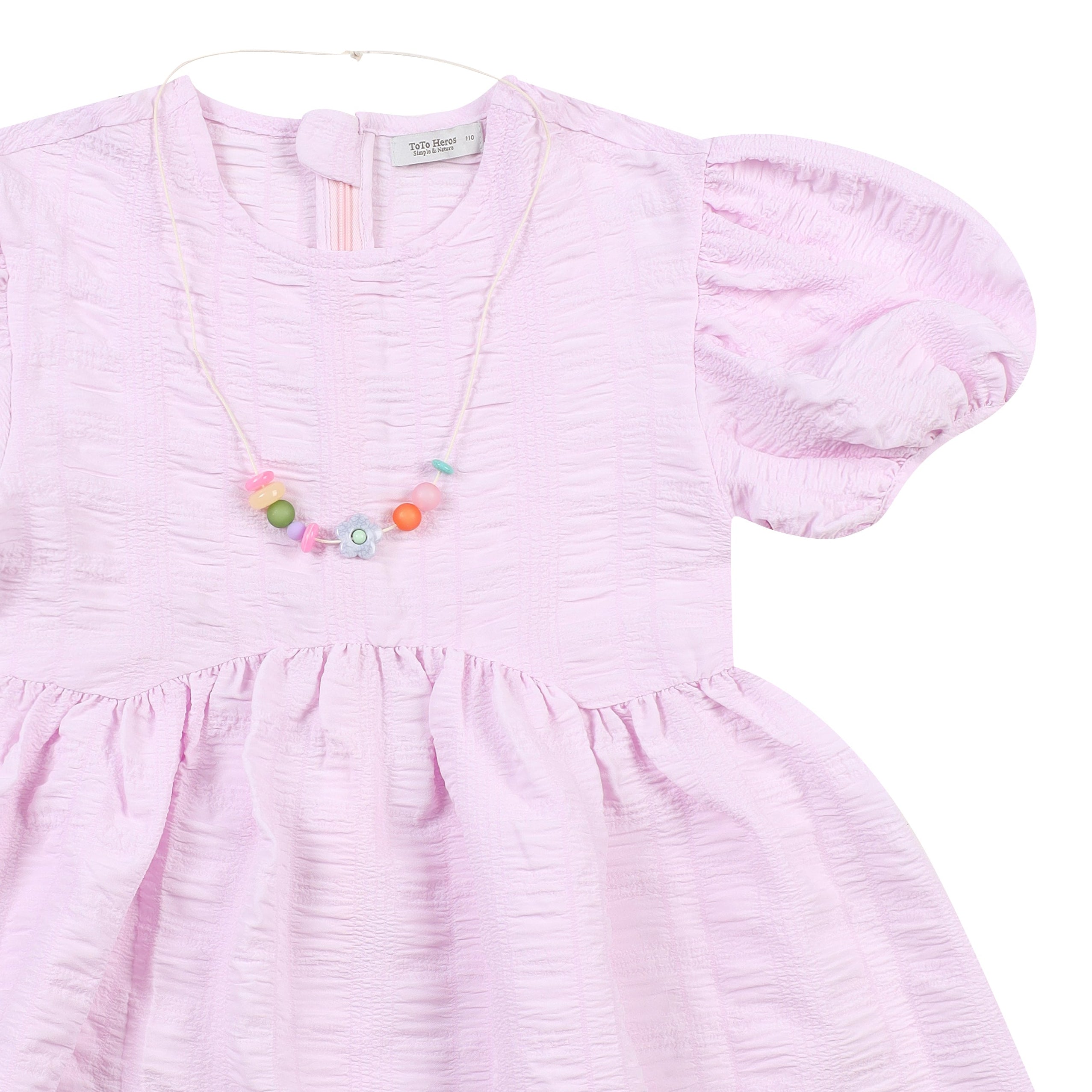 Holly Balloon Sleeve Summer Vacation Dress-Dress - Kids-ToTo Heros-