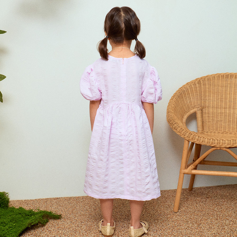 Holly Balloon Sleeve Summer Vacation Dress-Dress - Kids-ToTo Heros-