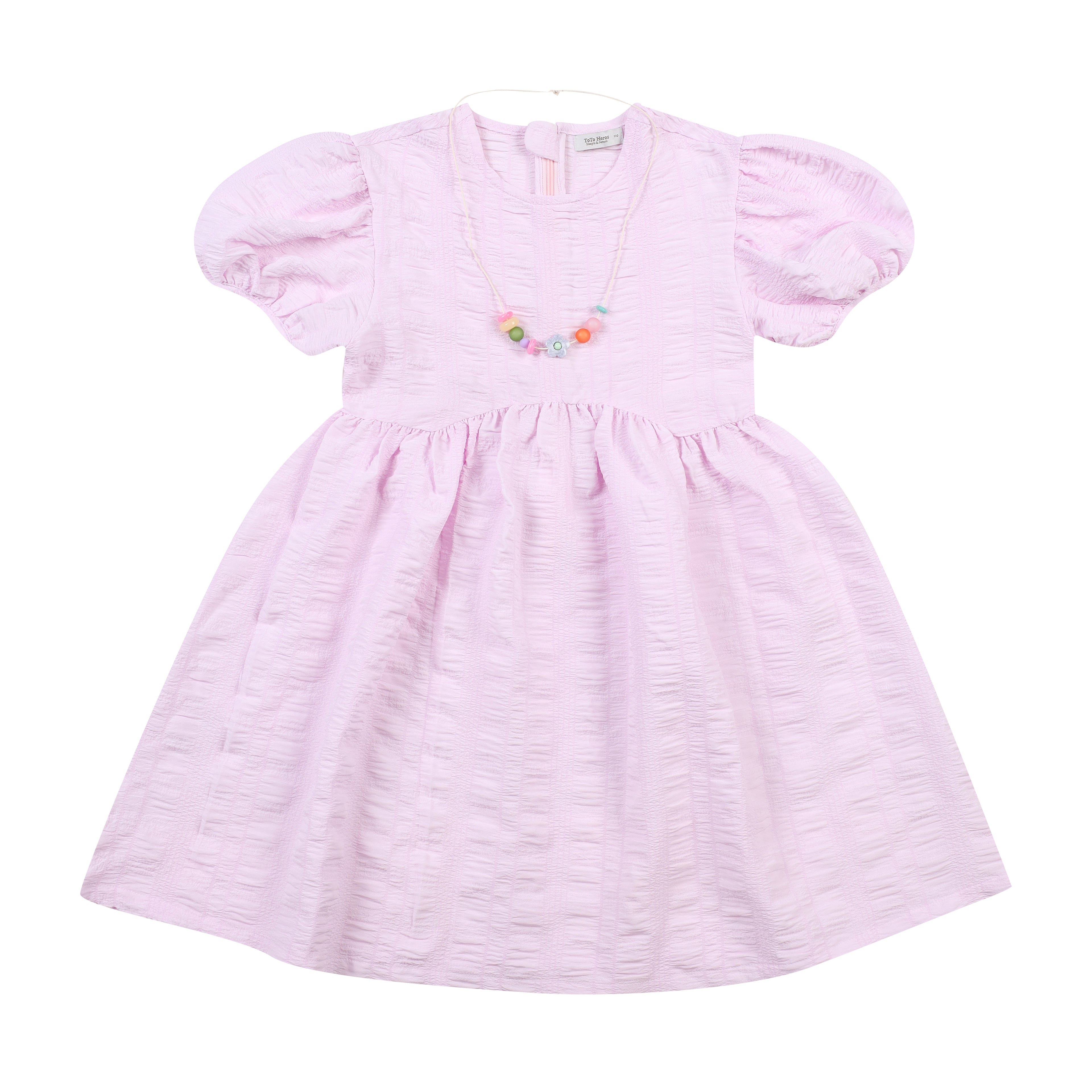 Holly Balloon Sleeve Summer Vacation Dress-Dress - Kids-ToTo Heros-