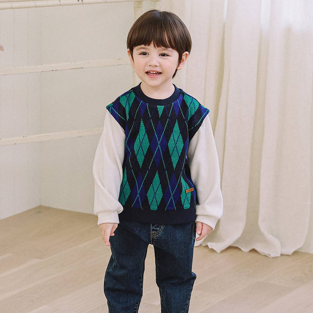 Jackie Vest Layered Top-Knit Sweater - Kids-ToTo Heros-ToTo Heros l Premium Children's Clothing