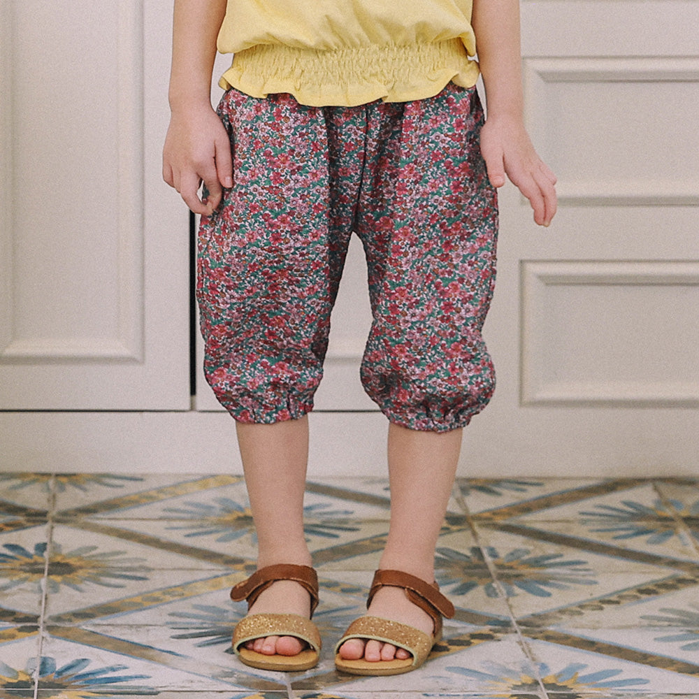 Jennie All-Over Floral Print Capri Balloon Baggy Pants-Pants - Kids-ToTo Heros-