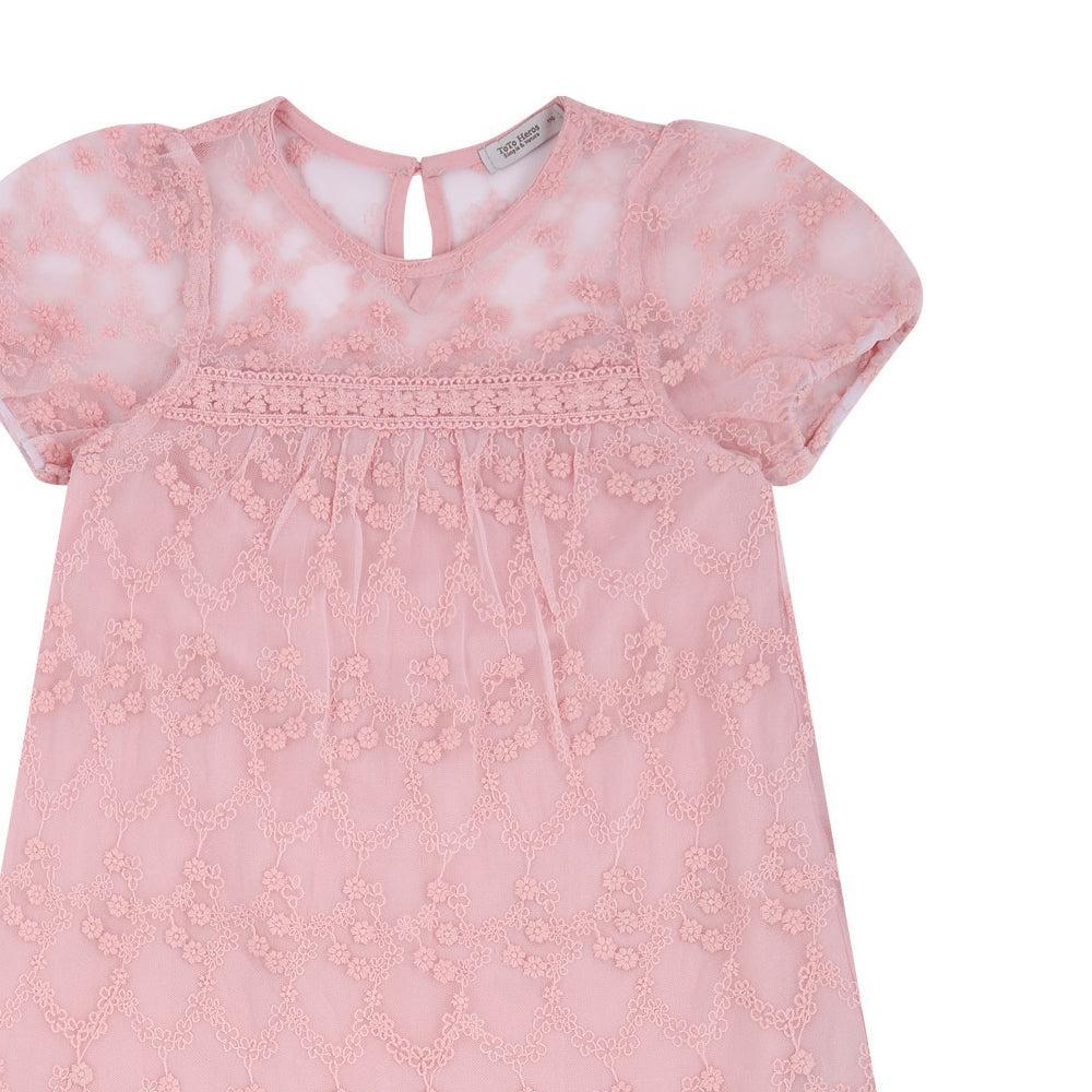 Jennie Lace Sha Overlay Princess Maxi Dress-Dress - Kids-ToTo Heros-