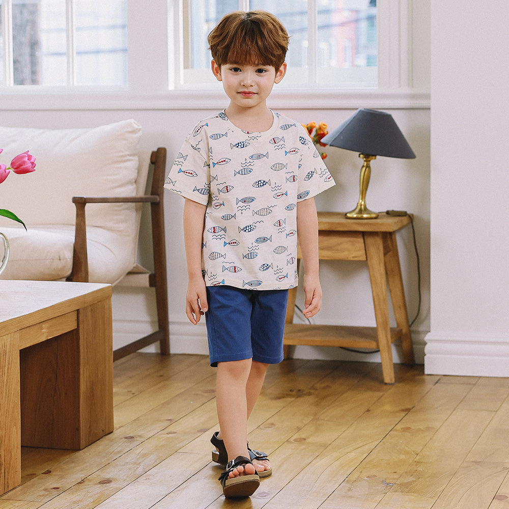 Jess Straight Fit Linen Blend Bermuda Pull-On Shorts-Pants - Kids-ToTo Heros-