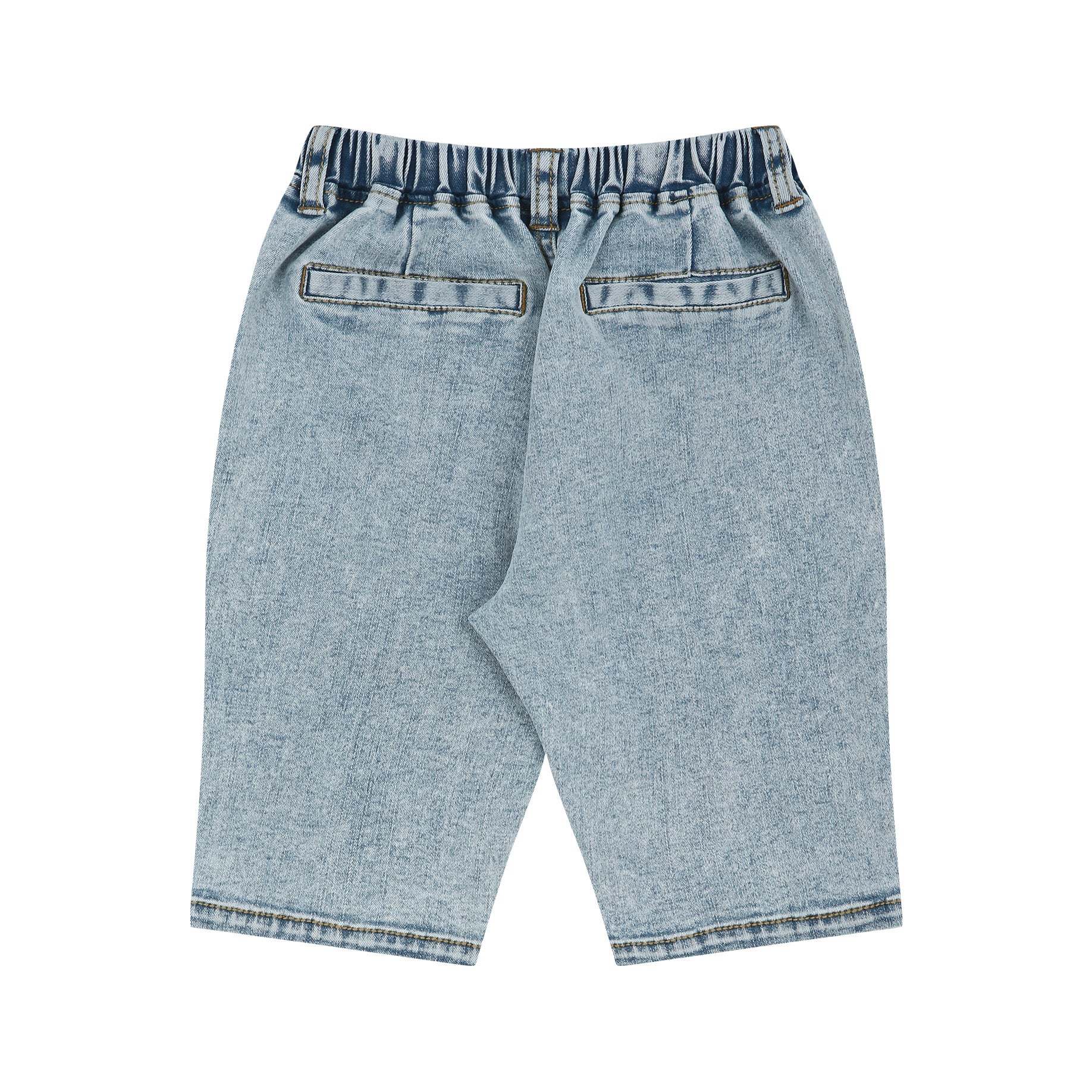 Kent Stretchy Pull-On Baggy-Fit Front-Pocket Denim Shorts-Jeans - Kids-ToTo Heros-