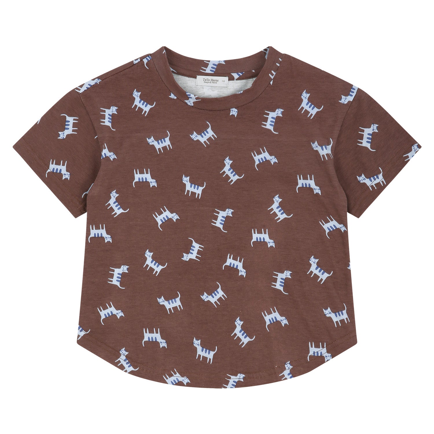 Kitty Cat Graphic Print Short Sleeve T-Shirt-T-Shirt - Kids-ToTo Heros-